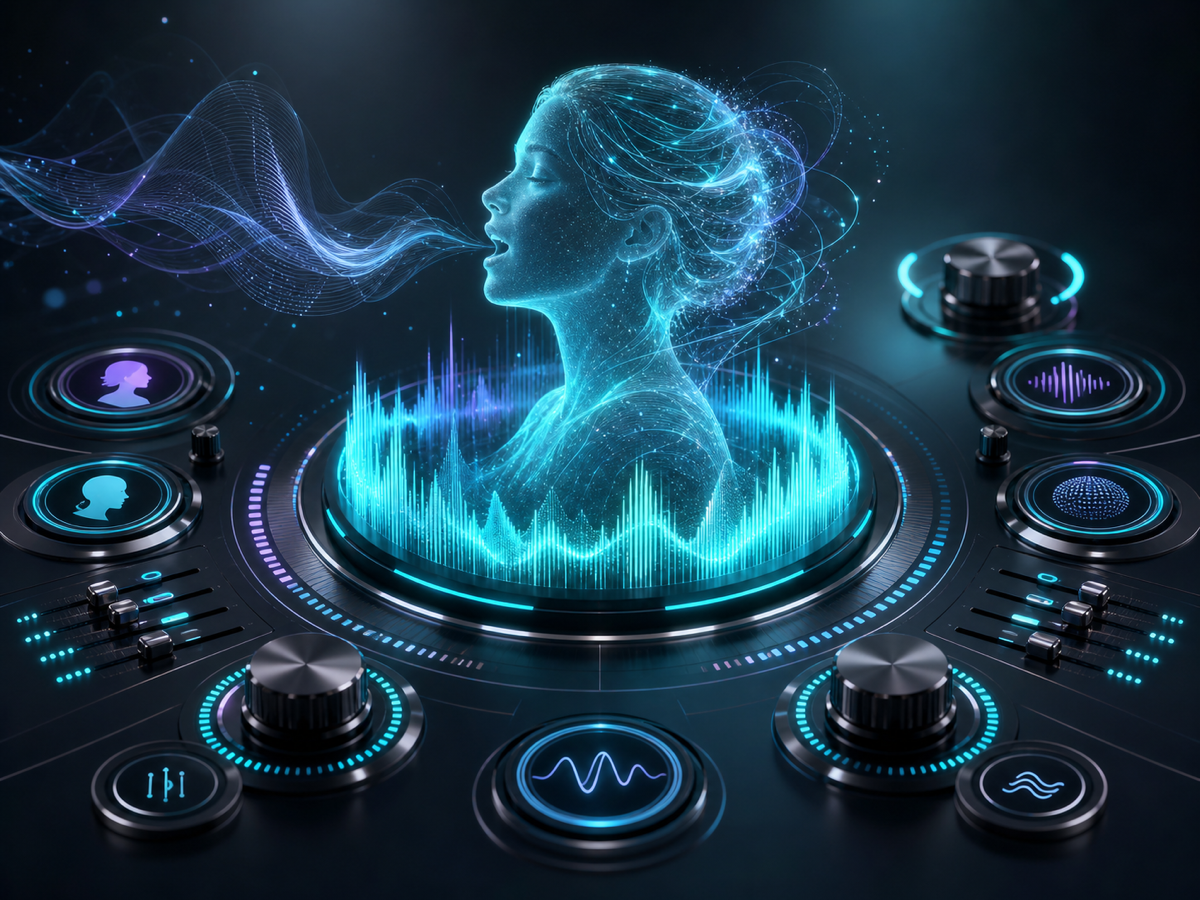 OmniVoice voice design — creating a new synthetic speaker from attributes like gender, age, pitch and accent